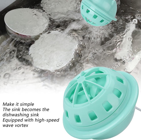 Mini Portable Single Dish Automatic Dishwasher, USB-Powered with Suction Cup for Kitchen, Green