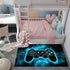 Gaming Video Game Area Rugs for Boys and Teens, Modern Cool Tech Style Gamepad Pattern Carpet for Home Decor