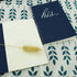Wedding Vow Book, His and Her Bridal Shower Gifts Booklet Journal, Deep Blue Personalized Notebook, Set of 2