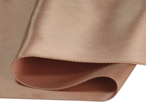 WELMATCH Rose Gold Satin Table Runners - 5 pcs Wedding Banquet Party Event Decoration (Rose Gold)