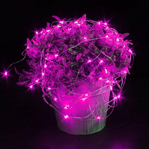 CYLAPEX 6 Pack Pink Fairy Lights, Battery Operated LED Starry String Lights, 3.3ft, 20 LEDs Silvery Copper Wire