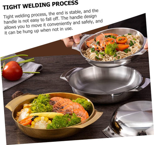 Stainless Steel Seafood Pot, Skillet, Milk Japanese Omelette Pan, Noodle Pot, Non-Stick Stir Fry Wok