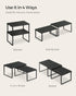 SONGMICS Cabinet Organizer Shelf, Set of 2 Kitchen Counter Shelves, Stackable Expandable Spice Rack, Metal and