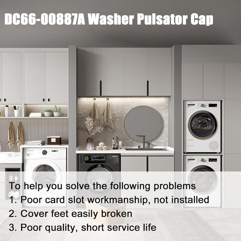 DC66-00887A Pulsator Cap, Washing Machine Cover Plate Replacement for Samsung Washer WA52M7750AV/AW