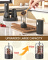 CIRCLE JOY Electric Salt and Pepper Grinder Set, Automatic with Charging Base, LED Light, Adjustable Coarseness, Black