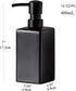 Matte Black Square Soap Dispenser, Ceramic Hand Soap and Lotion Dispenser for Bathroom Countertop, 14oz Dish Soap