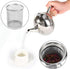 Stainless Steel Teapot with Filter, Easy Pour Coffee Pot Kettle for Home and Office, 1000ml Capacity