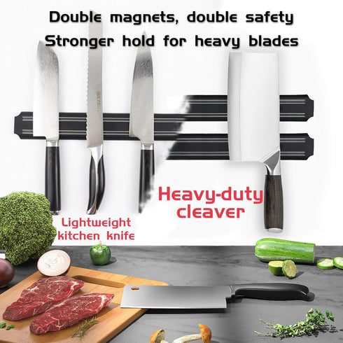 Magnetic Knife Holder, 15 Inch Magnetic Knife Storage Strip, Kitchen Utensil Holder, Multipurpose Rack