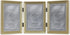 Lawrence Frames Bead Border Design, Satin Gold, 3.5x5 Triple