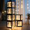 Ledido Transparent Balloon Boxes, Clear Balloon Boxes with 6 Pcs String Lights