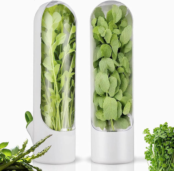 HVECT Herb Saver for Refrigerator, Herb Saver Pod Cilantro Containers for Refrigerator, Fresh