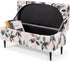 FUANGUI Ottoman Cover Stretch Storage Ottoman Bench Slipcover Printed Folding Storage Bench