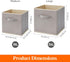 Lifewit 12 Packs Storage Cubes, 11 Inch Foldable Decorative Fabric Bins for Organizing Home with Handles, Light Gray