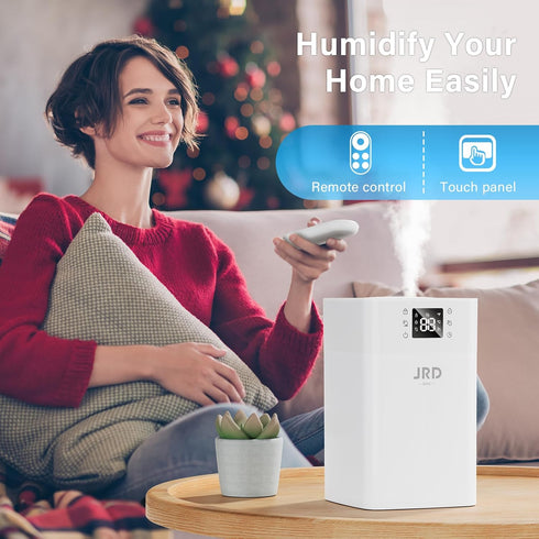 4L 40H 360 Nozzle, JRD Humidifiers for Bedroom, Cool Mist Humidifier for Large Room, Runtime, Night Light for Home