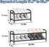 2 Closet, ENJOYBASICS Expandable Shoe Rack, Tier Adjustable Shoe Organizer Shelf for Black Metal Free Standing Shoe