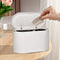 Mini Trash Can with Lid - Tiny Plastic Garbage Bin, Removable Countertop Wastebasket for Bathroom, Office, Kitchen,