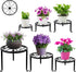 Acteomsly 6-Pack Metal Plant Stand,Heavy Duty Flower Pot Stands for Multiple Plant,Outdoor Anti-Rust