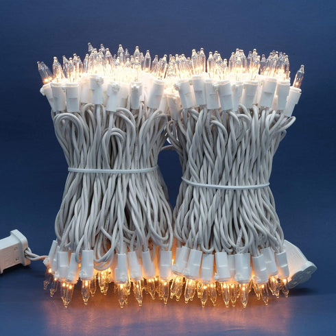 SWEET SHINE 200 Count Pack 2 100 Count 33 Clear Christmas Lights, of Strands ft White Wire UL Listed Holiday String