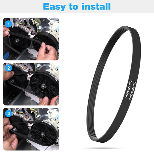 WH01X24180 Washer Drive Belt Replacement for GE Washer, AP6024314, 4455970, PS11736832, 23" Long, 5 Ribs