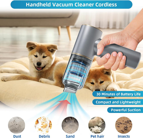 Handheld Vacuum Cleaner, Cordless Bug Catcher for Insect, Strong Suction and Air Blower for Home, Car, Travel