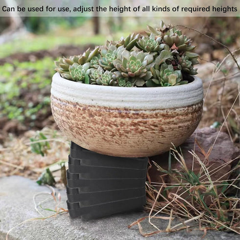 12 Pack Okngr Plastic Flower Pot Feet, Pot Toes Invisible Flower Pot Risers Non Slip Triangle Plant Pot Feet Potted