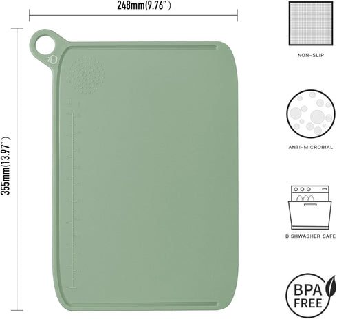 Charmline Cutting Boards Versatile Assortment Cutting Boards Set Of 3 Label Sorting Use, Suitable for Raw And Cooked Vegetables and Meat by Charmline