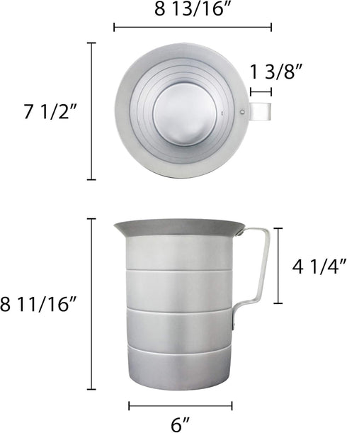 Thunder Group Liquid Measure, 4 Quart, Silver