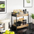 Countertop 2 Counter KLM Coffee Station Organizer, Tier Wooden Shelf for Coffee Bar Accessories, Condiment Storage