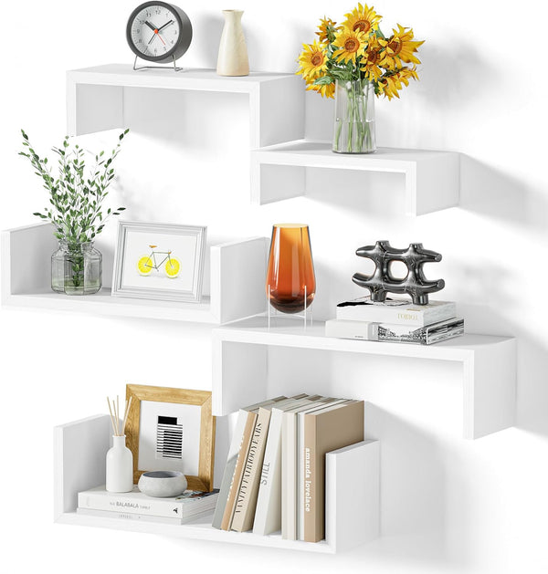 SRIWATANA Floating Shelves for Wall, Wall Shelves for Bathroom, Bedroom, Living Room,
