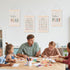 Set 4, 12x16in laveliabel Alphabet Numbers Poster Hanger Frame of Alphabet ABC Banner Poster with Wood Hanger, Nursery