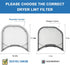 AMI PARTS 5231EL1003B Dryer Lint Filter, Compatible with LG Dryer Vent Lint Screen Replace DLE2516W