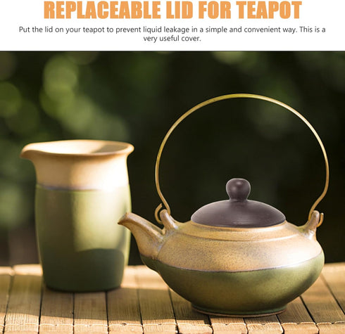 Ceramic Teapot Lid, Universal Repair Lid for Purple Clay Teapot, Replaceable Lid for Teapot