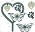 Memorial Decorative Plaque, Heart-Shape Butterfly, Sympathy Gift for Loss of Mother or Father, Metal, 7.9 x 5.9 inches