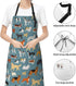 Perinsto Pet Dogs Grooming Waterproof Apron with 2 Pockets, Cute Animal Chef Bibs for Cooking, Baking