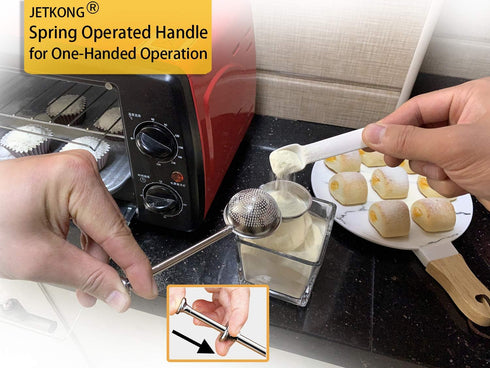 JETKONG Baker's Dusting Wand - Stainless Steel Powdered Sugar Shaker Duster Sifter, Set of 2