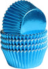 Blue-Foil Cupcake Liners, Standard Sized Paper Baking Cups for Parties and Weddings (Pack of 100)
