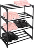 LNYZQUS Upgrade 4-Tier Small Shoe Rack, Metal Stackable Kids Shoe Shelf Storage