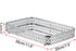 ELLDOO Perfume Tray Mirror Tray Vanity Makeup Hollow-Carved Jewelry Tray Glass Metal Trinket Storage Tray Home Decor Organizer Tray for for Dresser Bathroom Countertop,Silver,Medium Size by ELLDOO