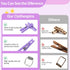 50 PCS Small Transparent Plastic Tool Paper Clips, Mini Clothespins for Party, 1.4 x 0.25 Inch (Purple)
