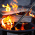 Heavy Duty 32” Long Fireplace Fire Pit Campfire Poker Stick and 26” Tongs Tool Set, Rust Resistant Camping Tools