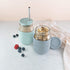 Elk and Friends Reusable Silicone Straws, Pack of 8 Colorful Straws with Stopper for 12oz & 14oz Mason Jars