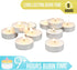 Stonebriar 20 Pack Unscented Mega Oversized Tea Light Candles with 9 Hour Extended Burn Time