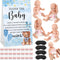 RoundFunny 33 Pcs Baby Shower Diaper Changing Game Supplies Including Dolls Blindfold Diapers