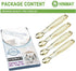 Mini Serving Tongs 5 Inches Appetizer Tongs, Set of 4 (Gold) by HINMAY