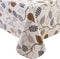 Heavy Duty Vinyl Tablecloth with Flannel Backing, Waterproof Oil-Proof Plastic Table Cover for Indoor/Outdoor (Leaves,