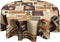 Granbey Classic Coffee Themed Table Cloth - Mocha Latte Milk Round Tablecloth Beige