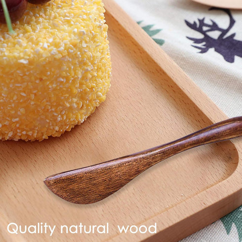 6 Pack Wooden Butter Knife, 6 Inch Condiment Knives, Handy Kitchen Utensils for Spreading