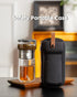 ZENS Modern Glass Tea Infuser Teapot, Smart One Touch Tea Maker for Loose Tea Diffusers with Insulated Mug and Portable