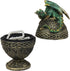 Ebros Gift Green Dragon Perching on Celtic Knotwork Tattoo Relic Jewelry Box Figurine 6.25" High Fantasy Statue