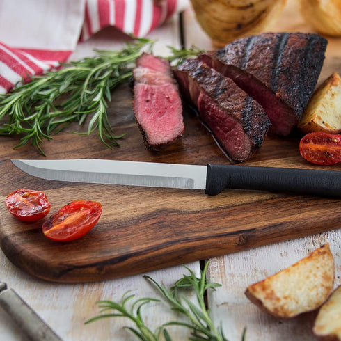 RADA Cutlery Utility Steak Knife, Pack of 2, Black Handle